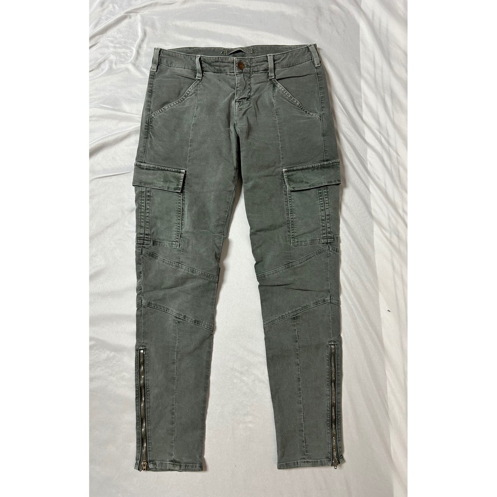 J Brand Houlihan Skinny Cargo Pants Vintage Olive Green Ankle Zip 1229VK 120